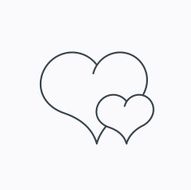 Love heart icon Couple romantic sign N11