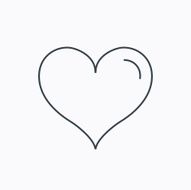 Love heart icon Life sign N25