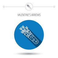 Cupid arrows icon Love weapon sign N10