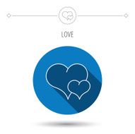 Love heart icon Couple romantic sign N12