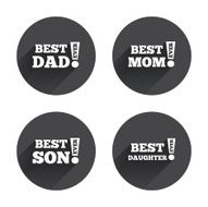 Best mom and dad son daughter icons N19