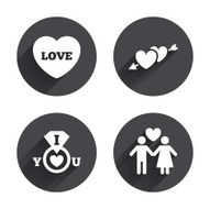 Valentine day icons I love you ring sign N9