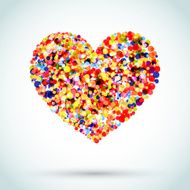Rainbow Button Background Heart