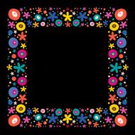 flowers nature frame border