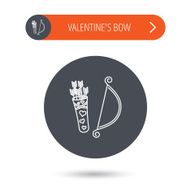 Amour arrows with bow icon Cupid love symbol N11