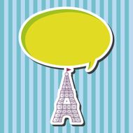 Eiffel Tower theme elements vector eps N4