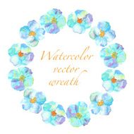 Vector watercolor floral wreath
