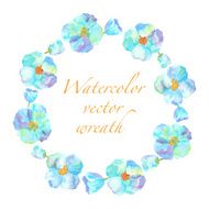 Vector watercolor floral wreath N2