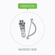 Amour arrows with bow icon Cupid love symbol N12