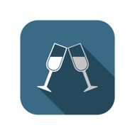 Two glasses of wine or champagne icon N13
