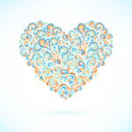 Card template with heart