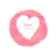 Heart vector watercolor banner N2