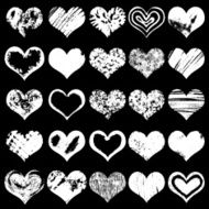 Hand drawn vector heart set N5