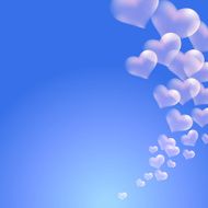 Blue background with hearts N2