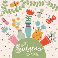 Cute vector illustration - Summer time N2