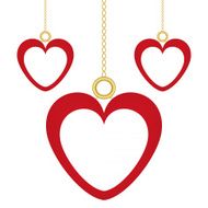 three banners in the shape of heart N2