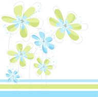 Artistic pastel flowers