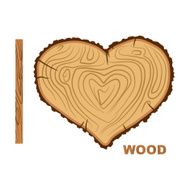 I love wood Cutting tree as a symbol of heart N2