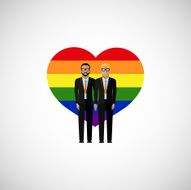 gay marriage vector flat illustration N3