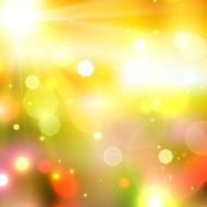 Yellow summer sun light burst