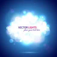 Magical background with blurred bokeh lights and place for text