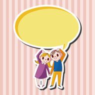 Valentine's day couple theme elements N29