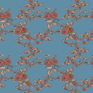 Seamless vintage floral pattern rose N2