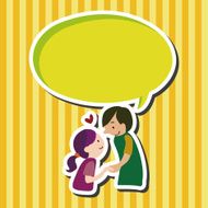 Valentine's day theme love couple elements vector N8