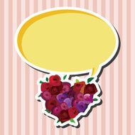 Valentine's day theme heart shaped flower elements vector N2