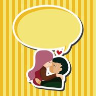 Valentine's day theme love couple elements vector N10