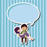 Valentine's day theme love couple elements vector N11