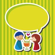 Valentine's day theme love couple elements vector N12