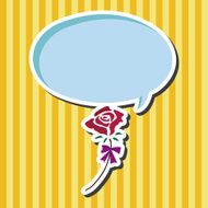 Valentine's Day flower flat icon elements background eps10 N2