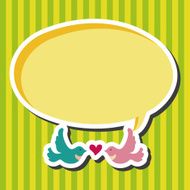 Valentine's Day lover bird flat icon elements background eps10 N2