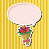 Bouquet of flowers flat icon elements background eps10 N2