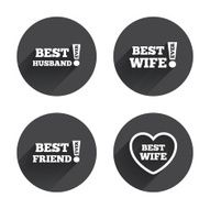 Best wife husband and friend icons N16