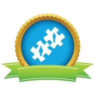 Gold love puzzle logo