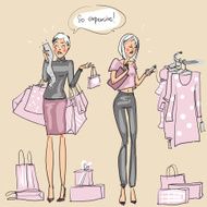 Women at shopping mall N2
