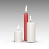 Candles Flame Fire Light Isolated on Background
