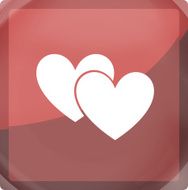 hearts app button icon symbol