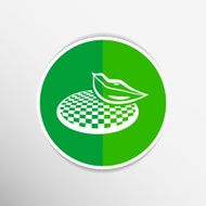 Ruby vector lips - white area transparent
