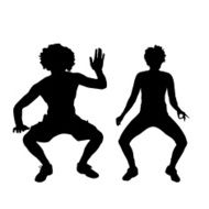 Vector silhouette of a couple N12