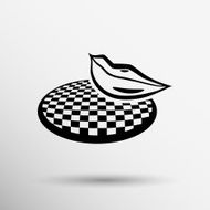 Ruby vector lips - white area transparent N2