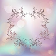 Vector abstract background with floral calligraphic frame N5