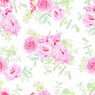 Serene peonies seamless vector print