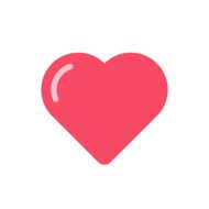Heart vector flat modern minimal icon
