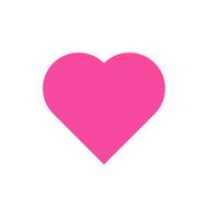 Heart vector minimal modern flat icon