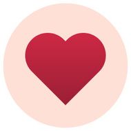 Heart flat modern vector icon
