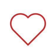 Heart flat minimal outline icon