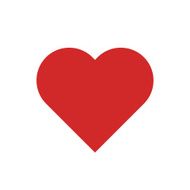 Heart minimal flat vector icon